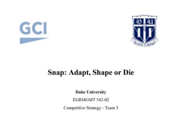 Snapchat - Adapt, Shape Or Die